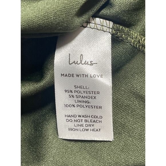 NEW Lulus Women's Green Strapless Sleeveless Midi Bodycon Tank Tube Dress Size L - Picture 4 of 4